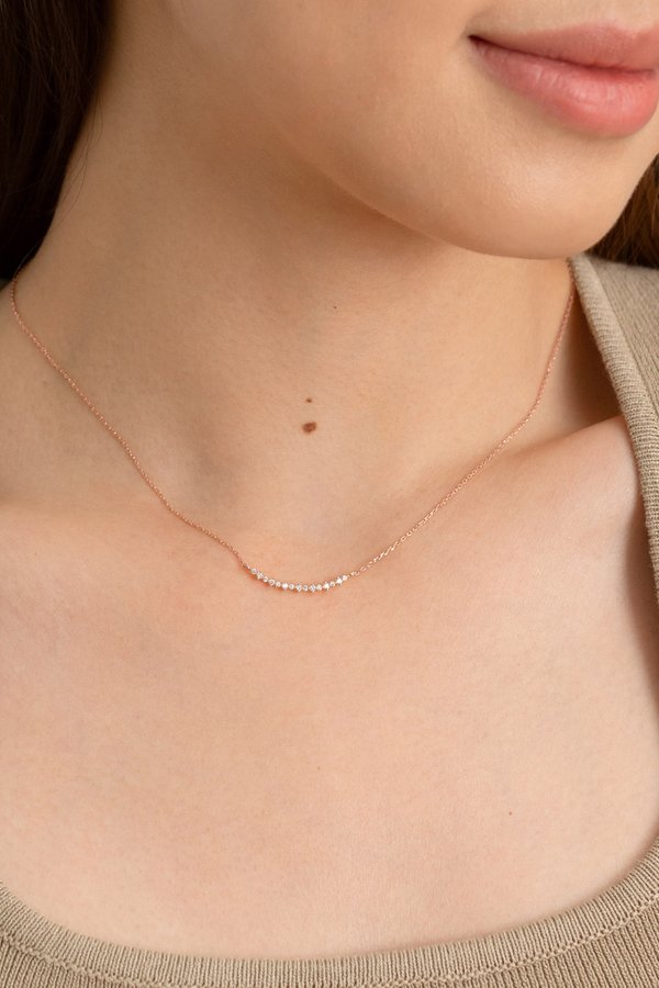 Maria Necklace in Rose Gold 