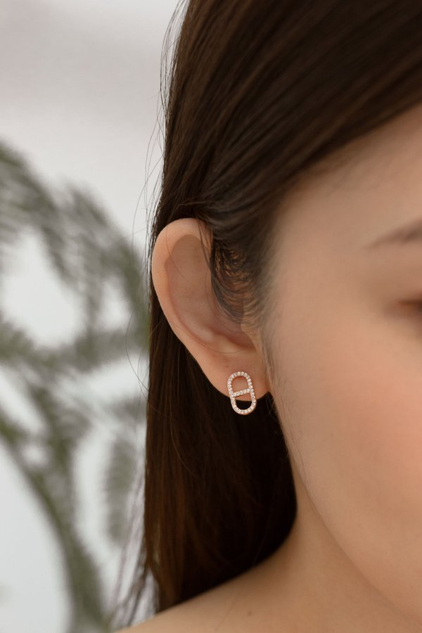 Maple Earrings in Rose Gold