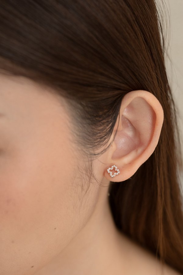 Aqua Earrings in Rose Gold