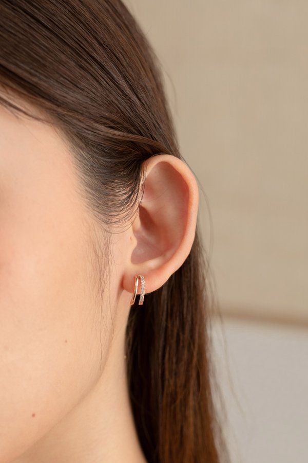 Maki Earrings in Rose Gold