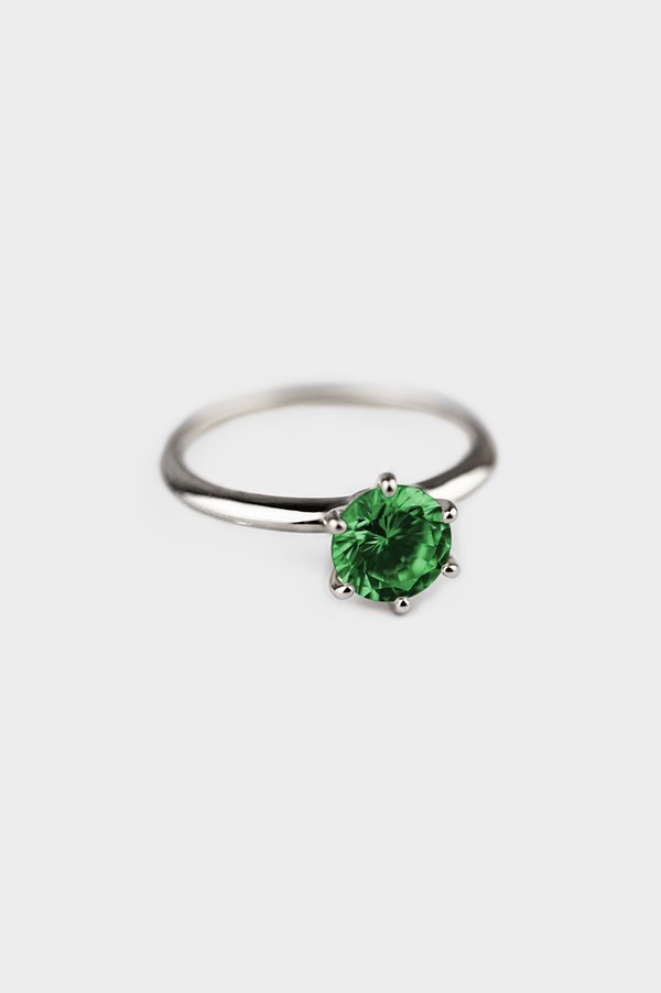 Solitaire Ring in Fern Green (Size 15)