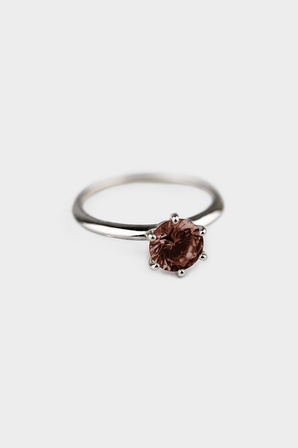 Solitaire Ring in Chocolate