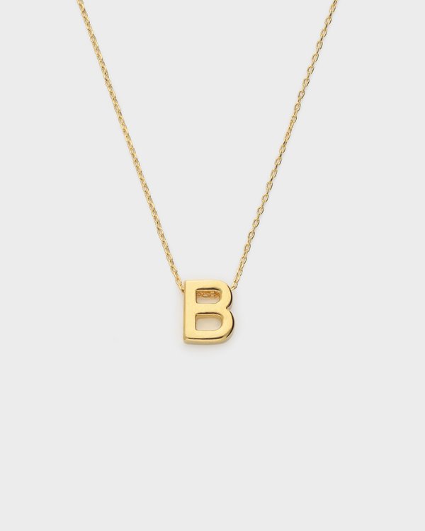 Initial ‘B’ Necklace in Gold 