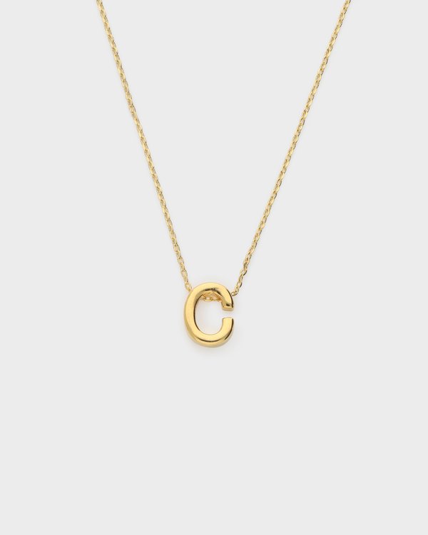 Initial ‘C’ Necklace in Gold