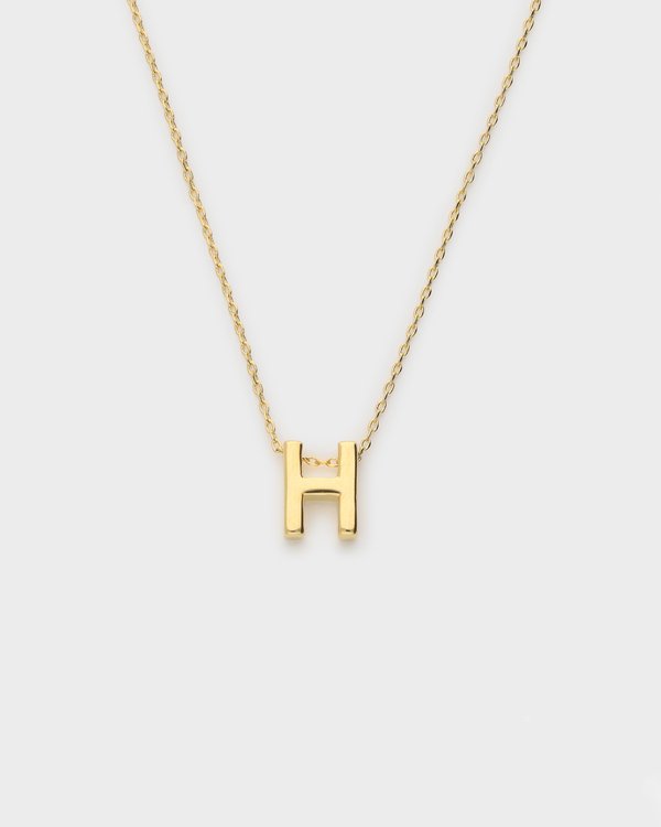 Initial ‘H’ Necklace in Gold