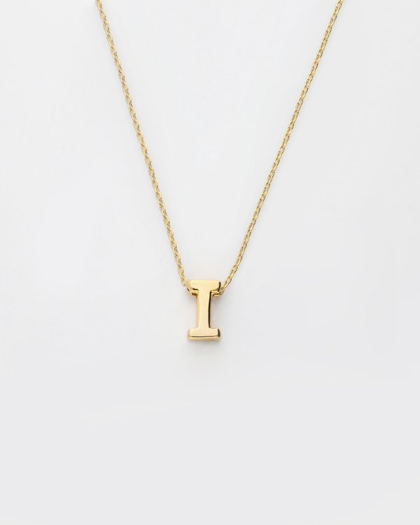 Initial ‘I’ Necklace in Gold