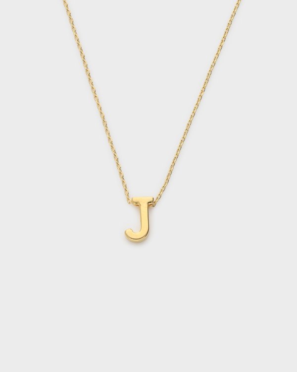 Initial ‘J’ Necklace in Gold