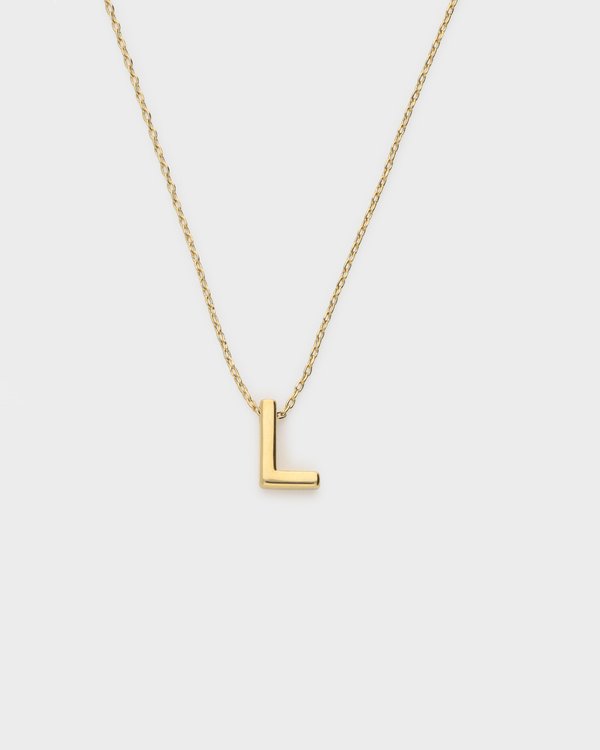 Initial ‘L’ Necklace in Gold