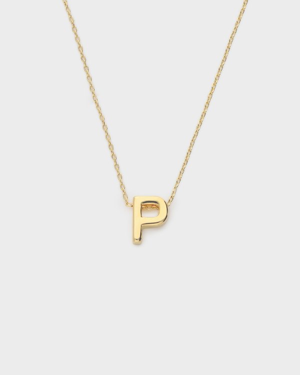 Initial ‘P’ Necklace in Gold