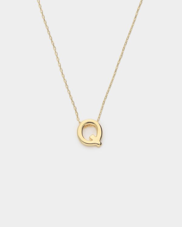 Initial ‘Q’ Necklace in Gold