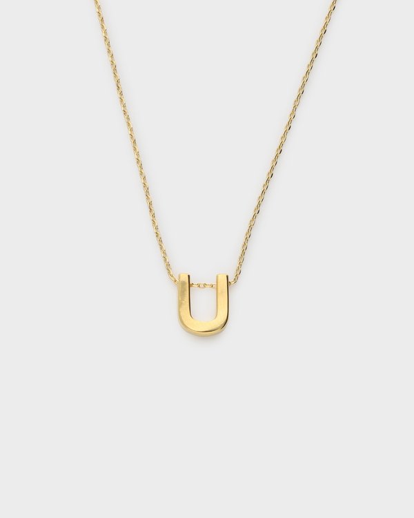 Initial ‘U’ Necklace in Gold