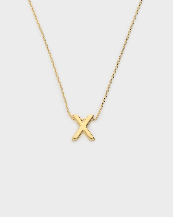 Initial ‘X’ Necklace in Gold