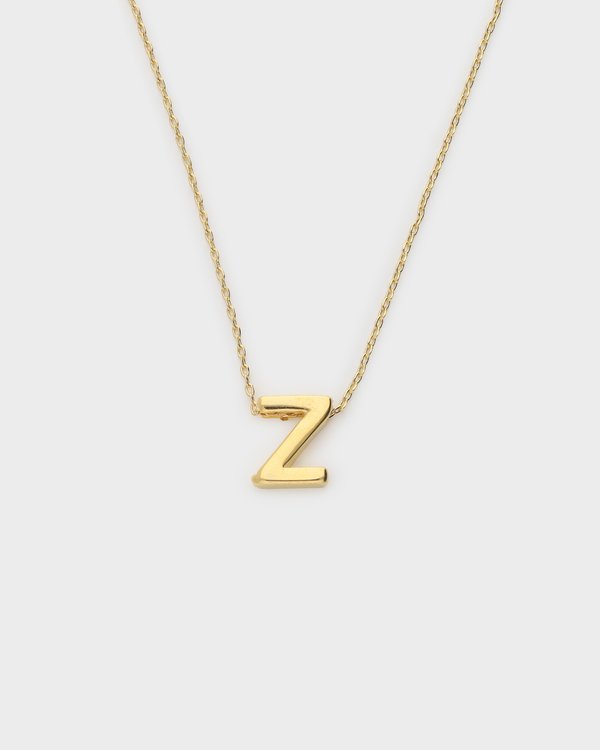Initial ‘Z’ Necklace in Gold