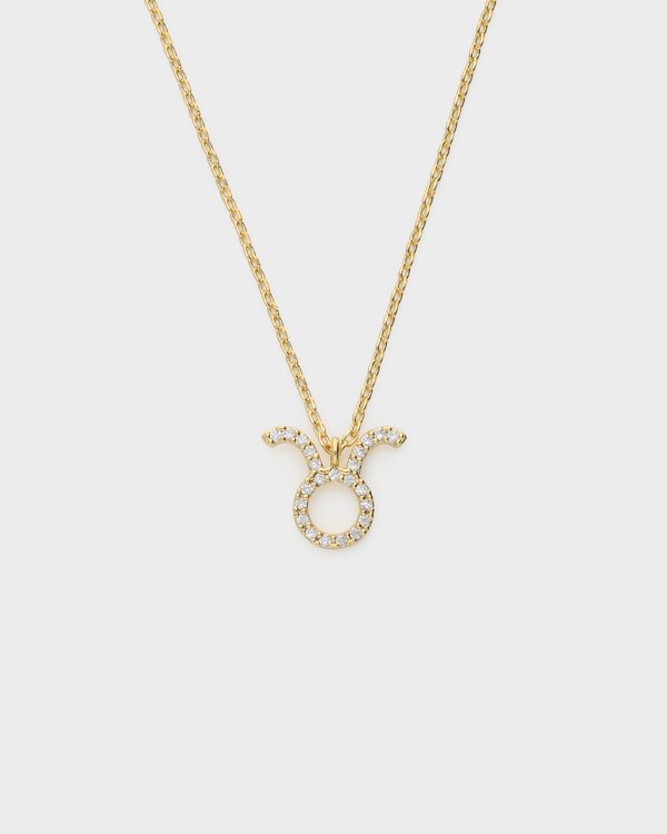 Taurus Horoscope Necklace in Gold
