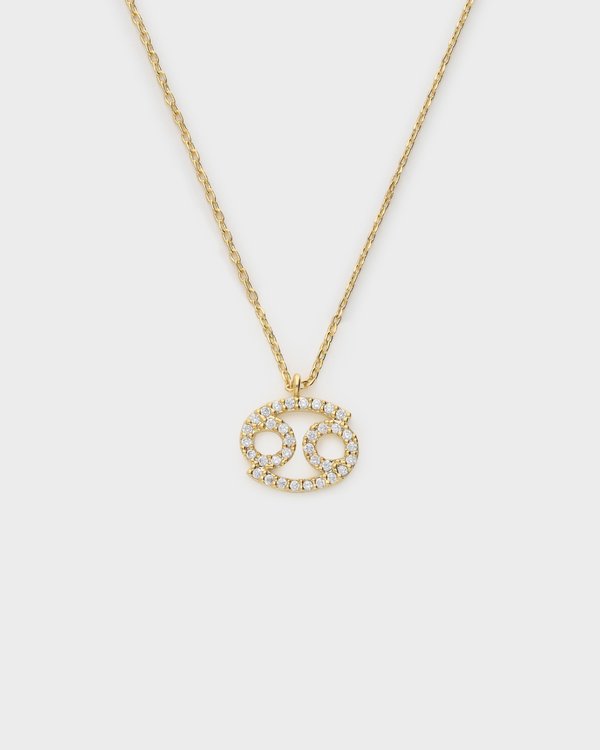 Cancer Horoscope Necklace in Gold