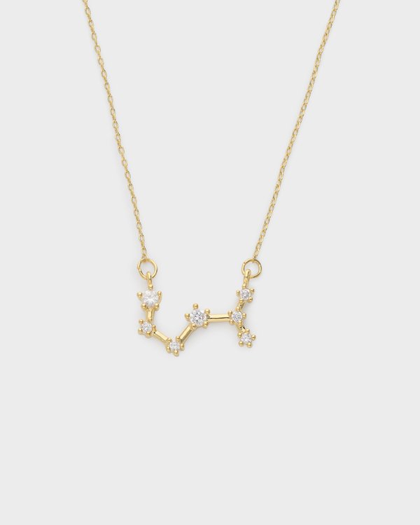 Pisces Constellation Necklace in Gold