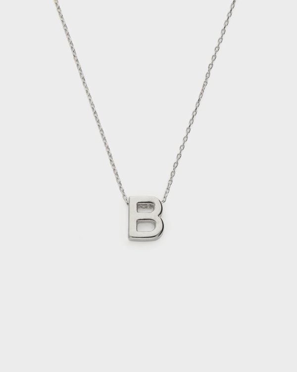 Initial ‘B’ Necklace in Silver