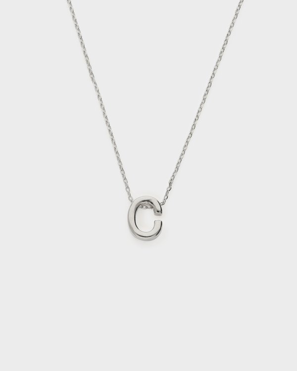 Initial ‘C’ Necklace in Silver