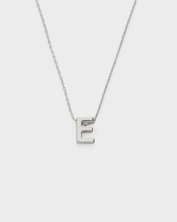 Initial ‘E’ Necklace in Silver
