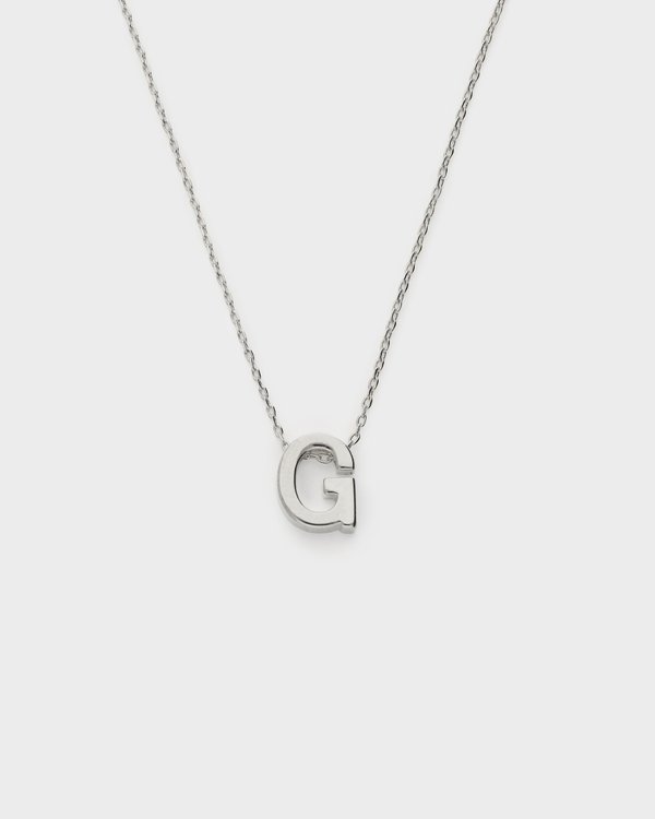 Initial ‘G’ Necklace in Silver