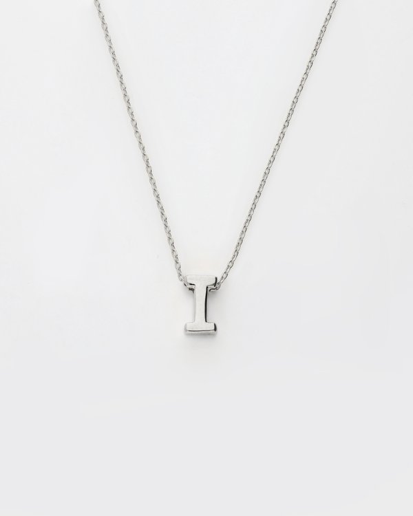 Initial ‘I’ Necklace in Silver