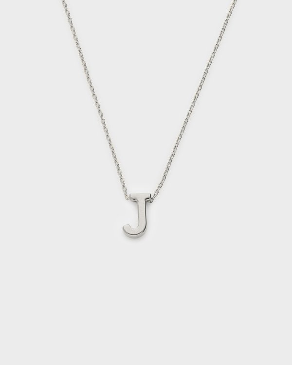 Initial ‘J’ Necklace in Silver