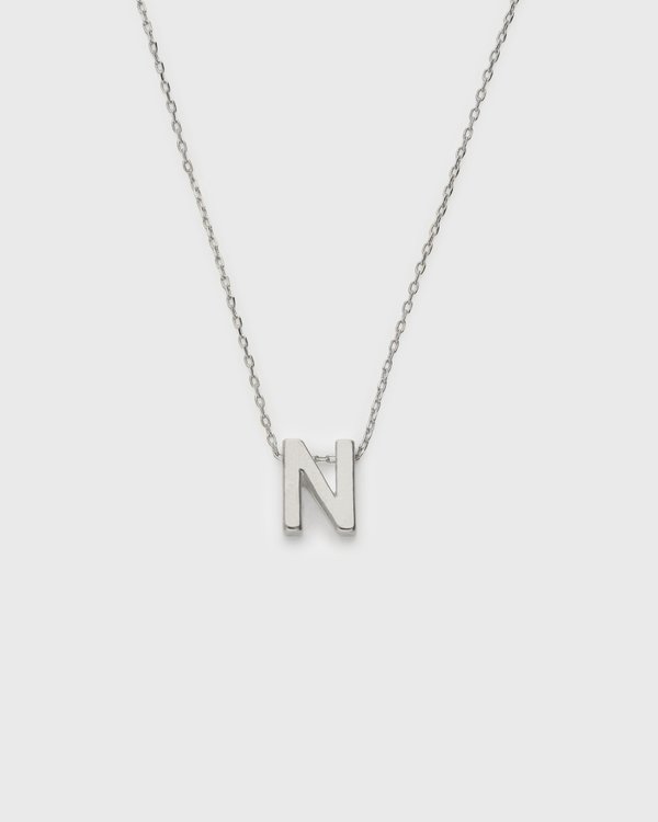 Initial ‘N’ Necklace in Silver