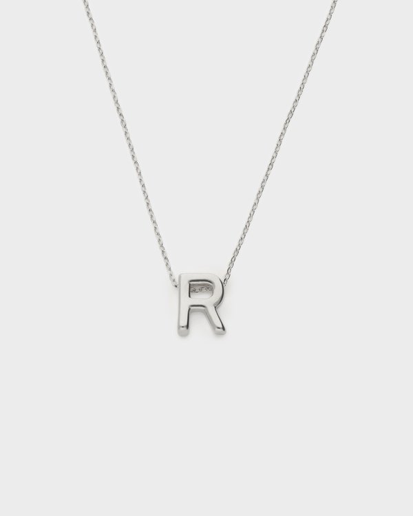 Initial ‘R’ Necklace in Silver