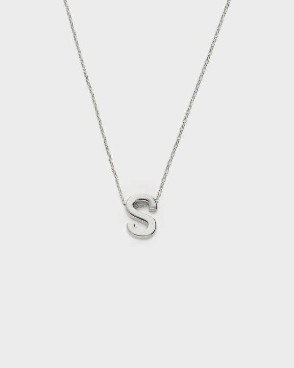 Initial ‘S’ Necklace in Silver
