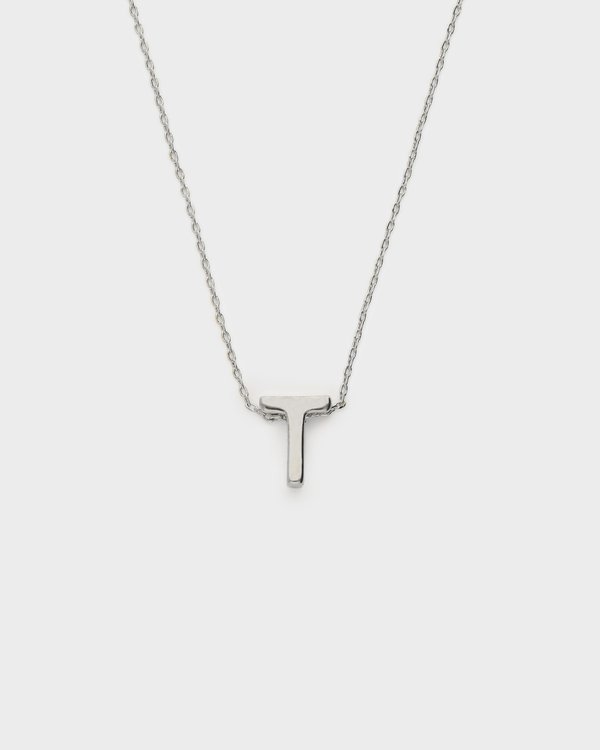 Initial ‘T’ Necklace in Silver