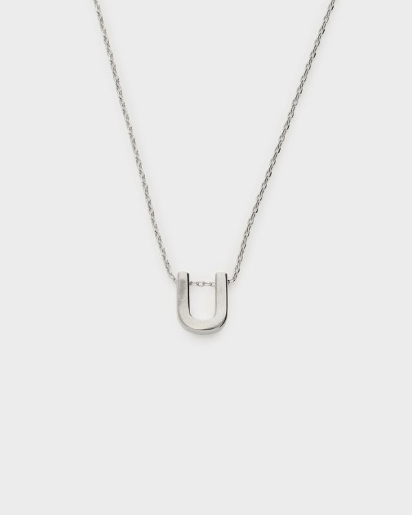 Initial ‘U’ Necklace in Silver