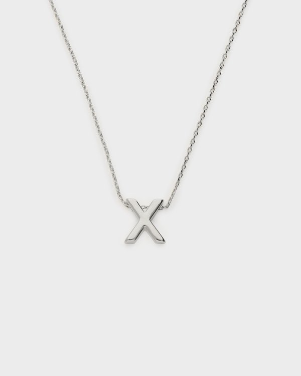 Initial ‘X’ Necklace in Silver