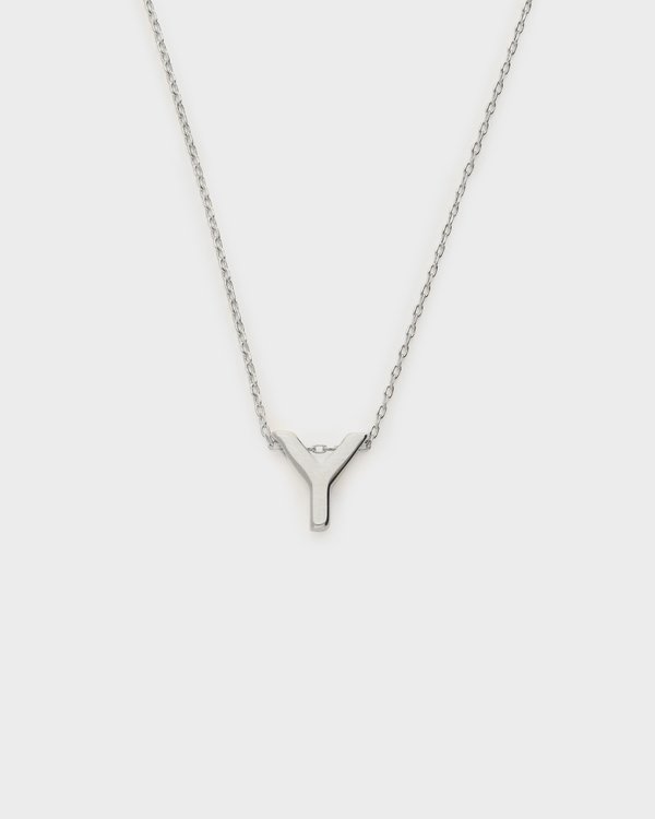 Initial ‘Y’ Necklace in Silver