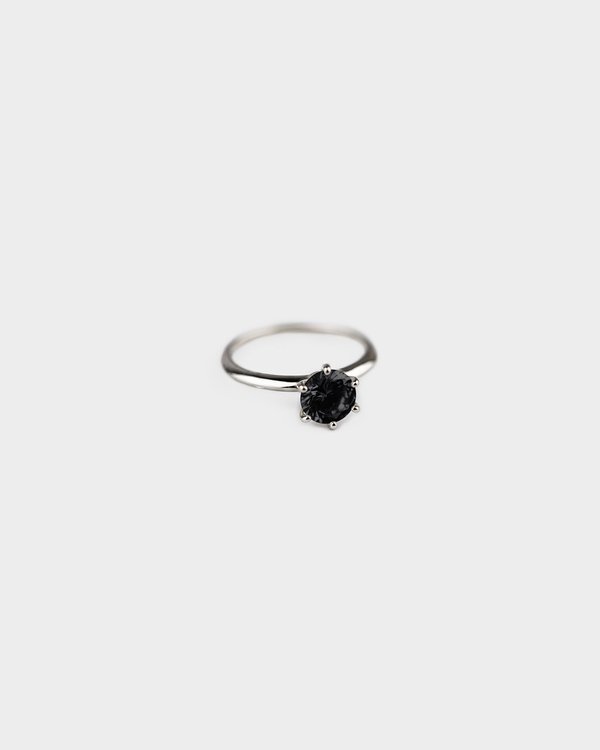Solitaire Ring in Obsidian Black (Size 15)