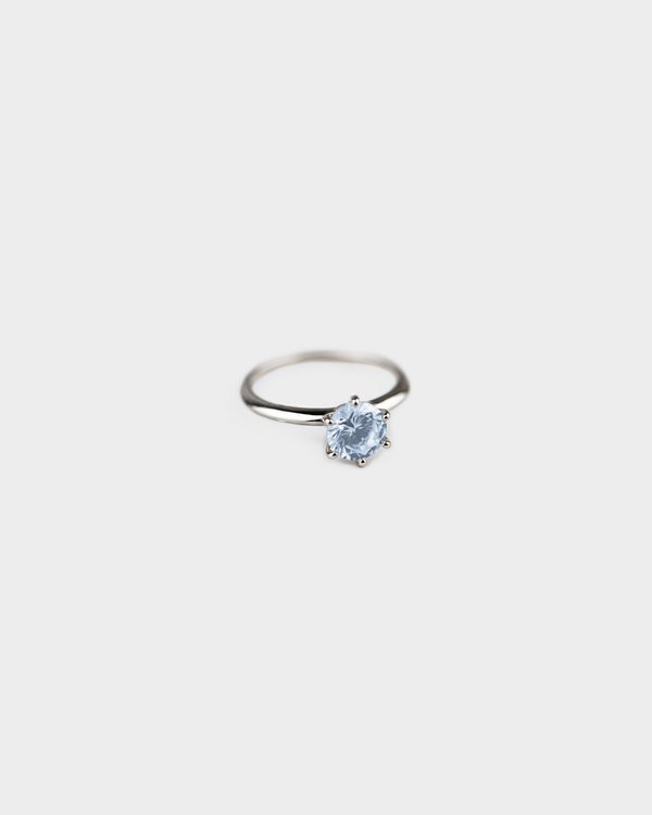 Solitaire Ring in Ice Blue (Size 15)