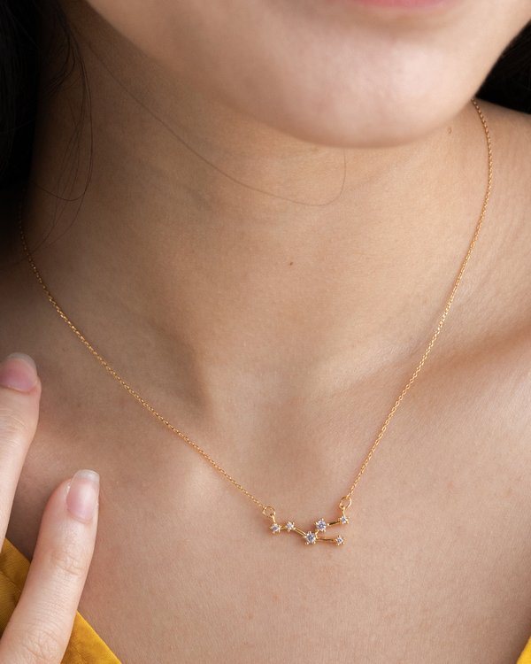 Taurus Constellation Necklace in Gold