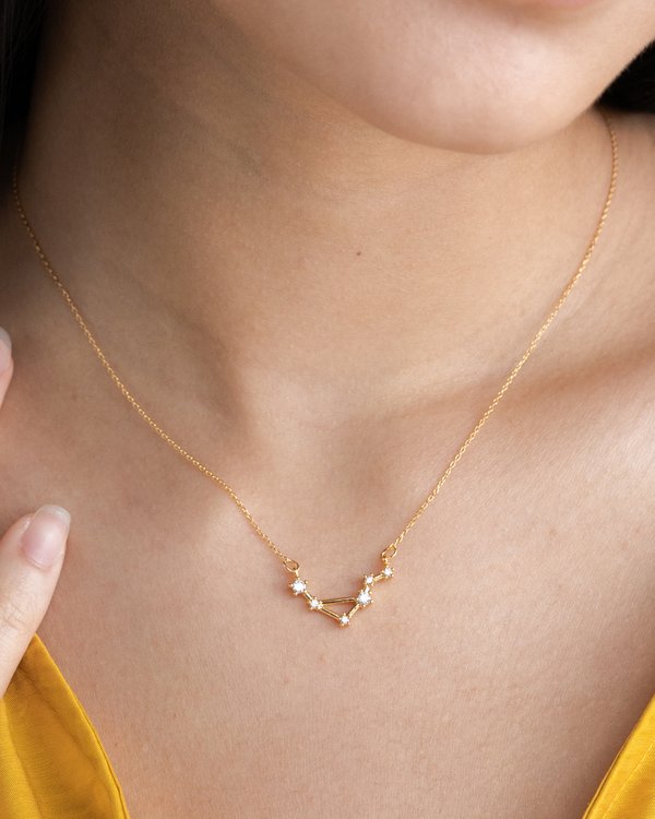 Libra Constellation Necklace in Gold