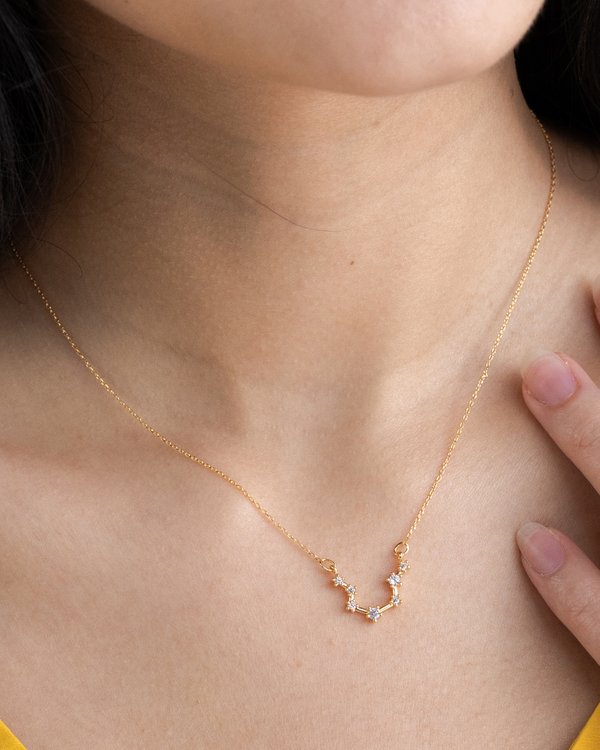 Leo Constellation Necklace in Gold
