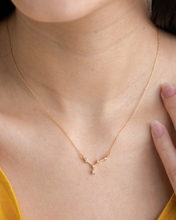 Cancer Constellation Necklace in Gold