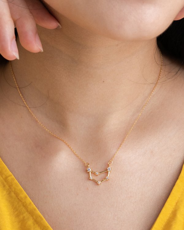 Capricorn Constellation Necklace in Gold