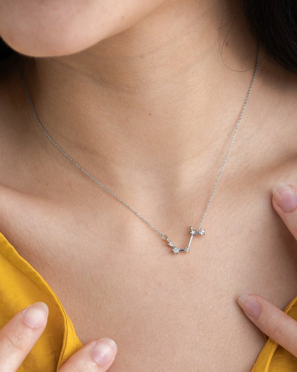 Aries Constellation Necklace in Silver