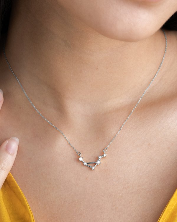 Libra Constellation Necklace in Silver