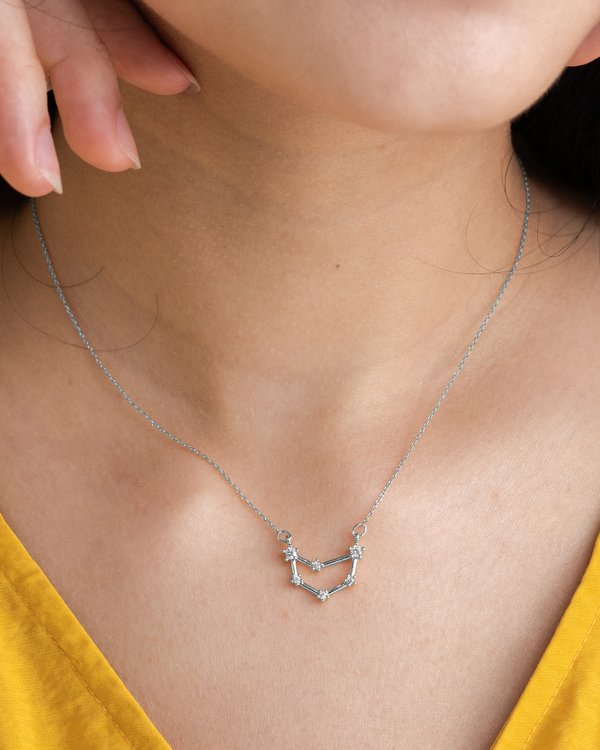 Capricorn Constellation Necklace in Silver