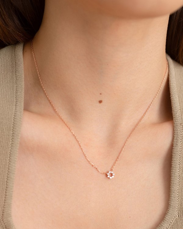 Charlotte Necklace in Rose Gold