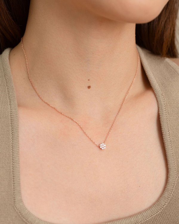 Dominique Necklace in Rose Gold