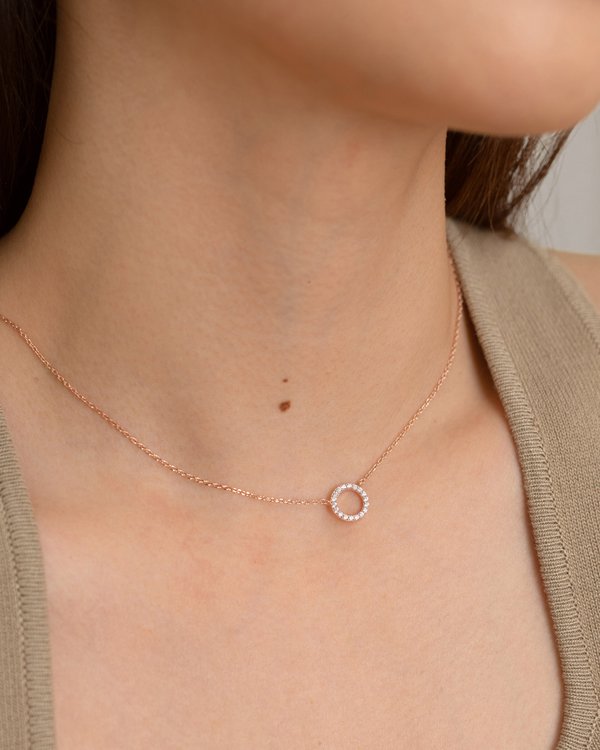 Carrie Necklace in Rose Gold