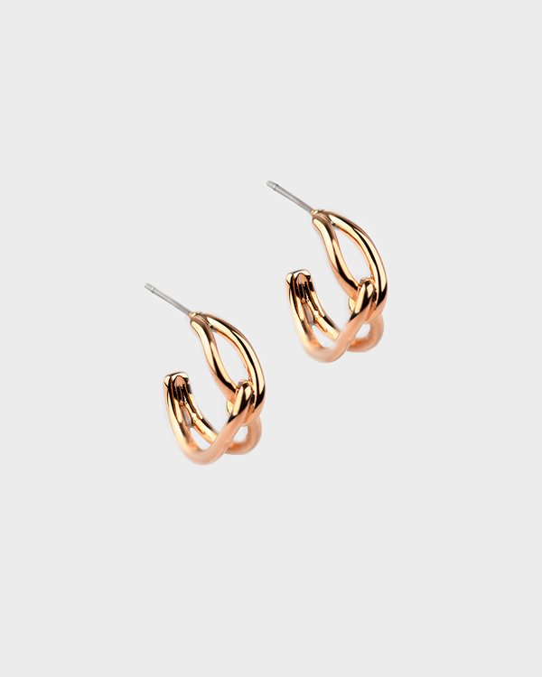 Dahlia Earrings in Rose Gold