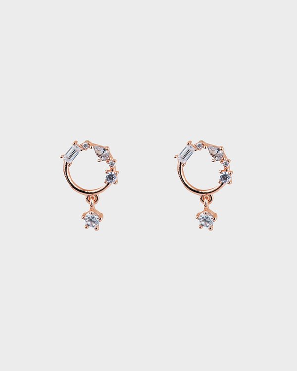 Zeke Earrings in Rose Gold